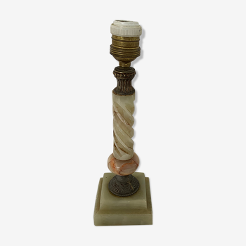Lampe marbre onyx pied colonne ancienne