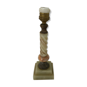 Lampe marbre onyx pied colonne