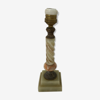 Marble lamp onyx foot old column