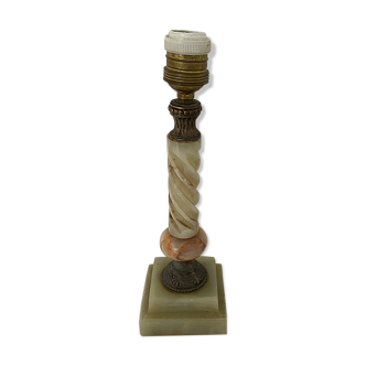 Marble lamp onyx foot old column