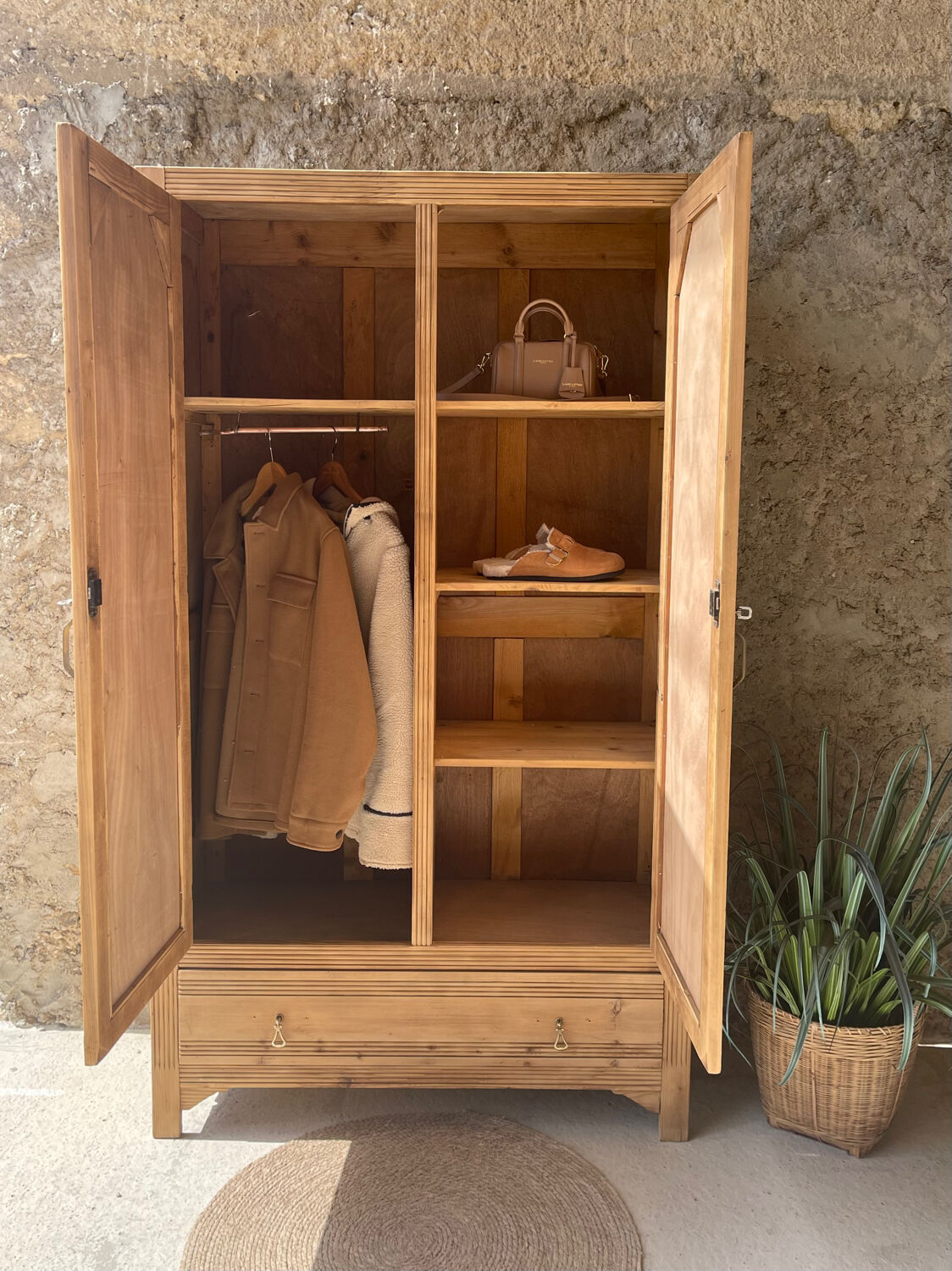 Art Deco wooden wardrobe