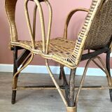 Vintage rattan armchair