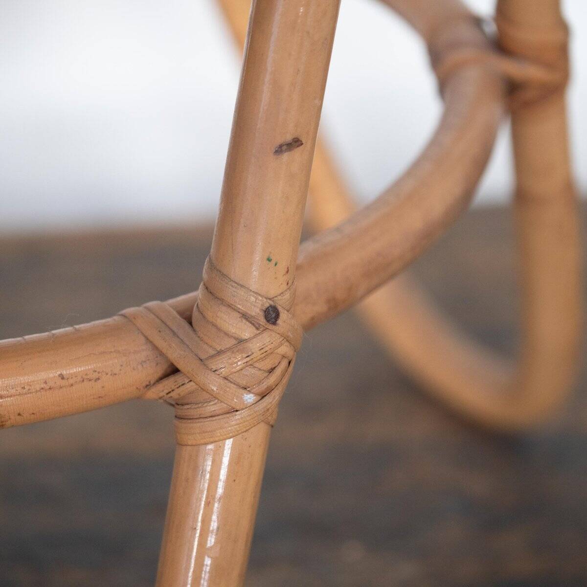 Rattan and bamboo stool 1950