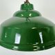 Industrial British Green Enamel Factory Pendant Lamp, 1960s