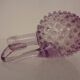 Italian pink bubble glass decanter with stopper, 1960s