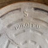 Plat à four rond Durofeu en céramique vintage ancien