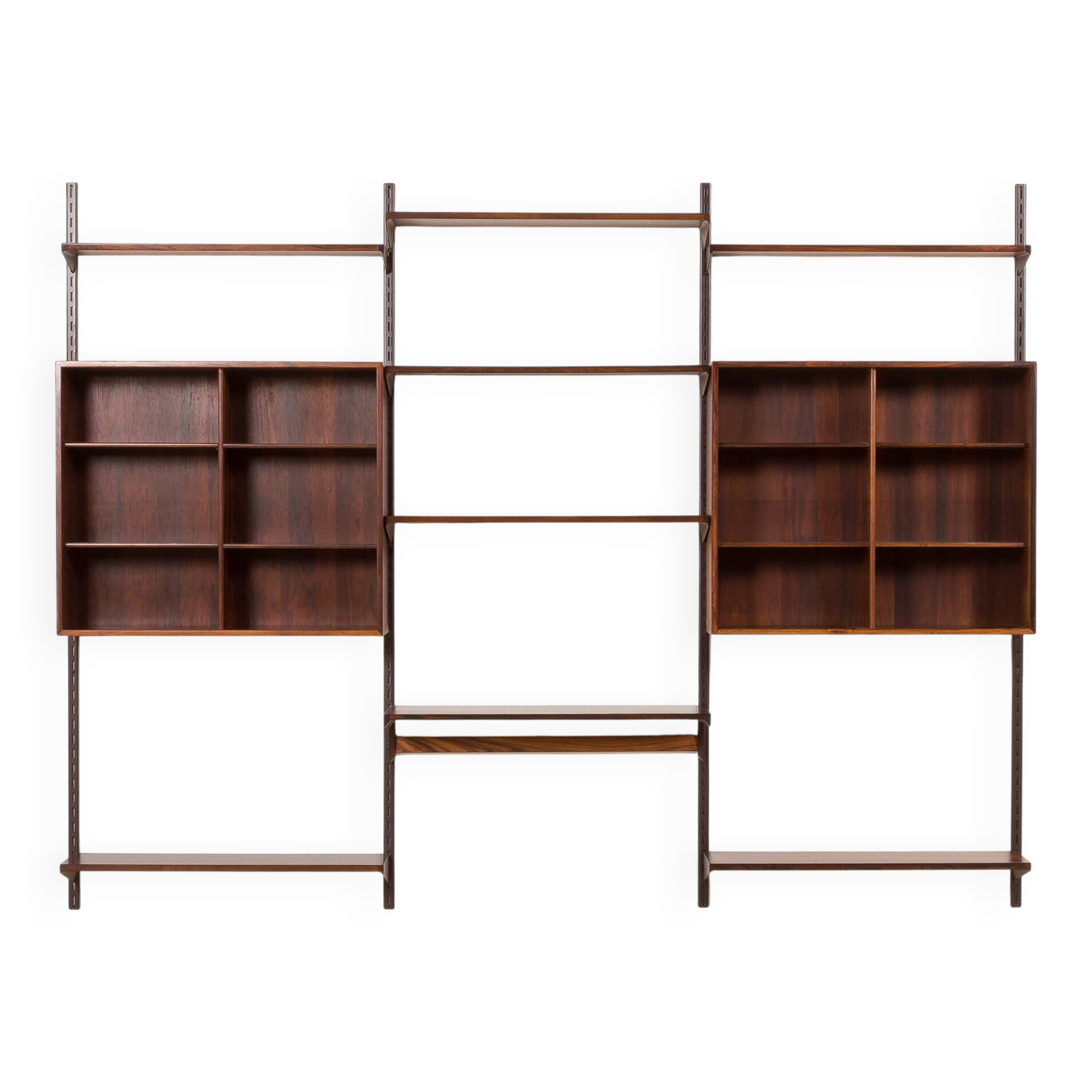 Kai Kristiansen rosewood wall unit for FM Mobler, Denmark, 1960s