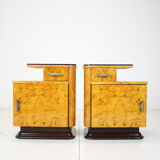 Set of two bedside tables designed by Jindřich Halabala for UP závody, 1950's.