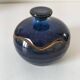 Midnight blue glazed stoneware box – workshop piece, signed