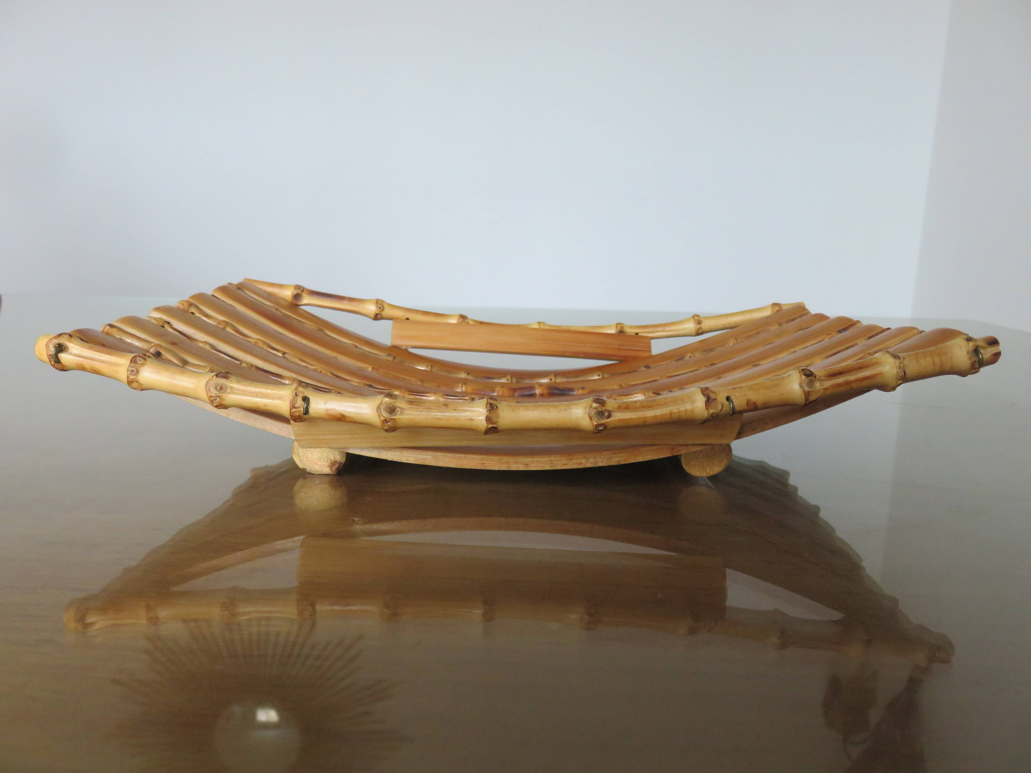 Bowl, bamboo basket from the 60s 70s.