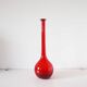 Italian blown glass bottle red EMPOLI