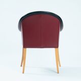 Sinan Armchairs in Leather and Beech Wood