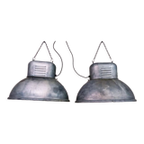 Pair of Mesko industrial pendant lights