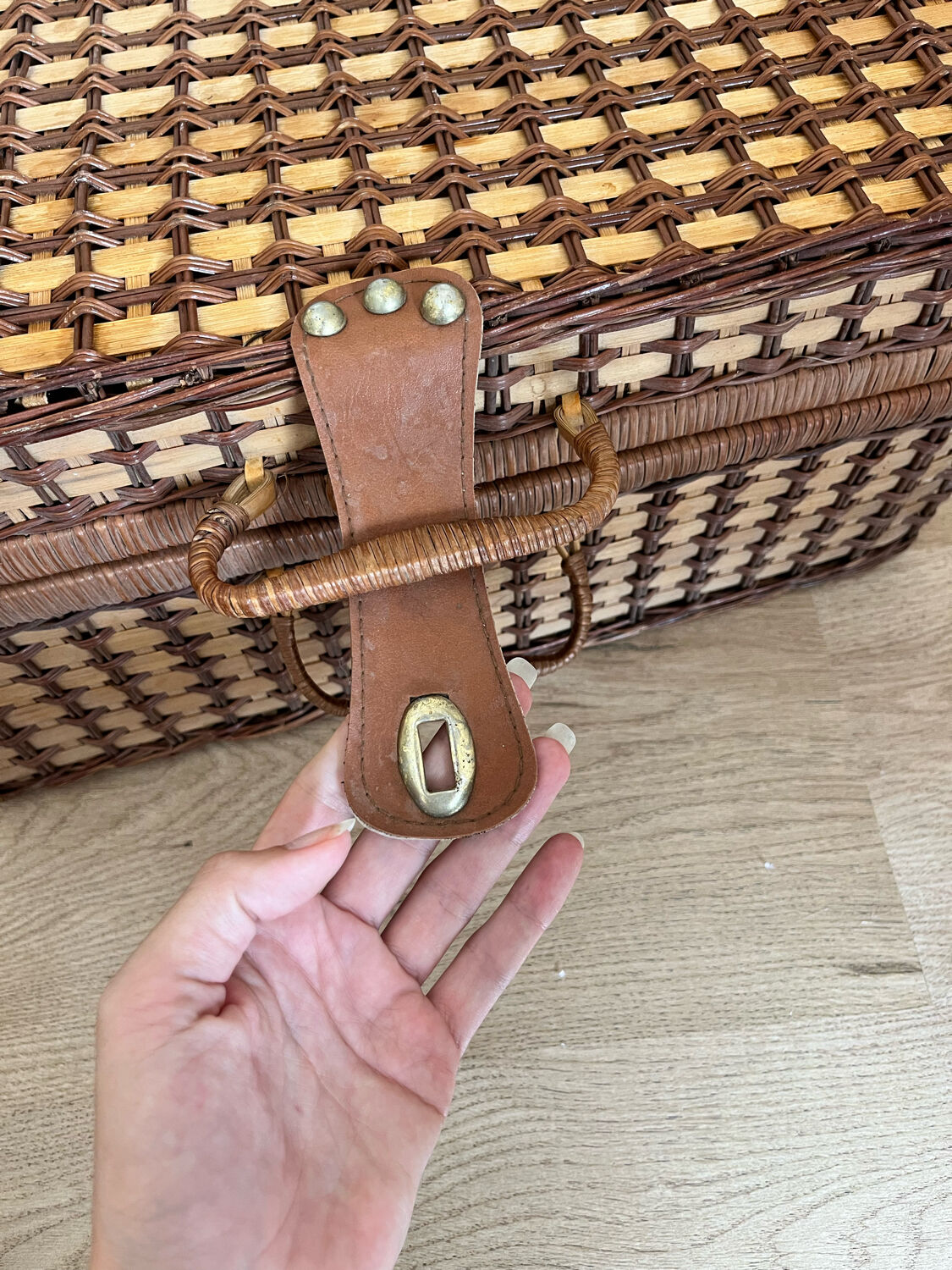 Vintage picnic basket