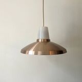 Mid-century Scandinavian pendant light in pink chrome metal, 1970s design