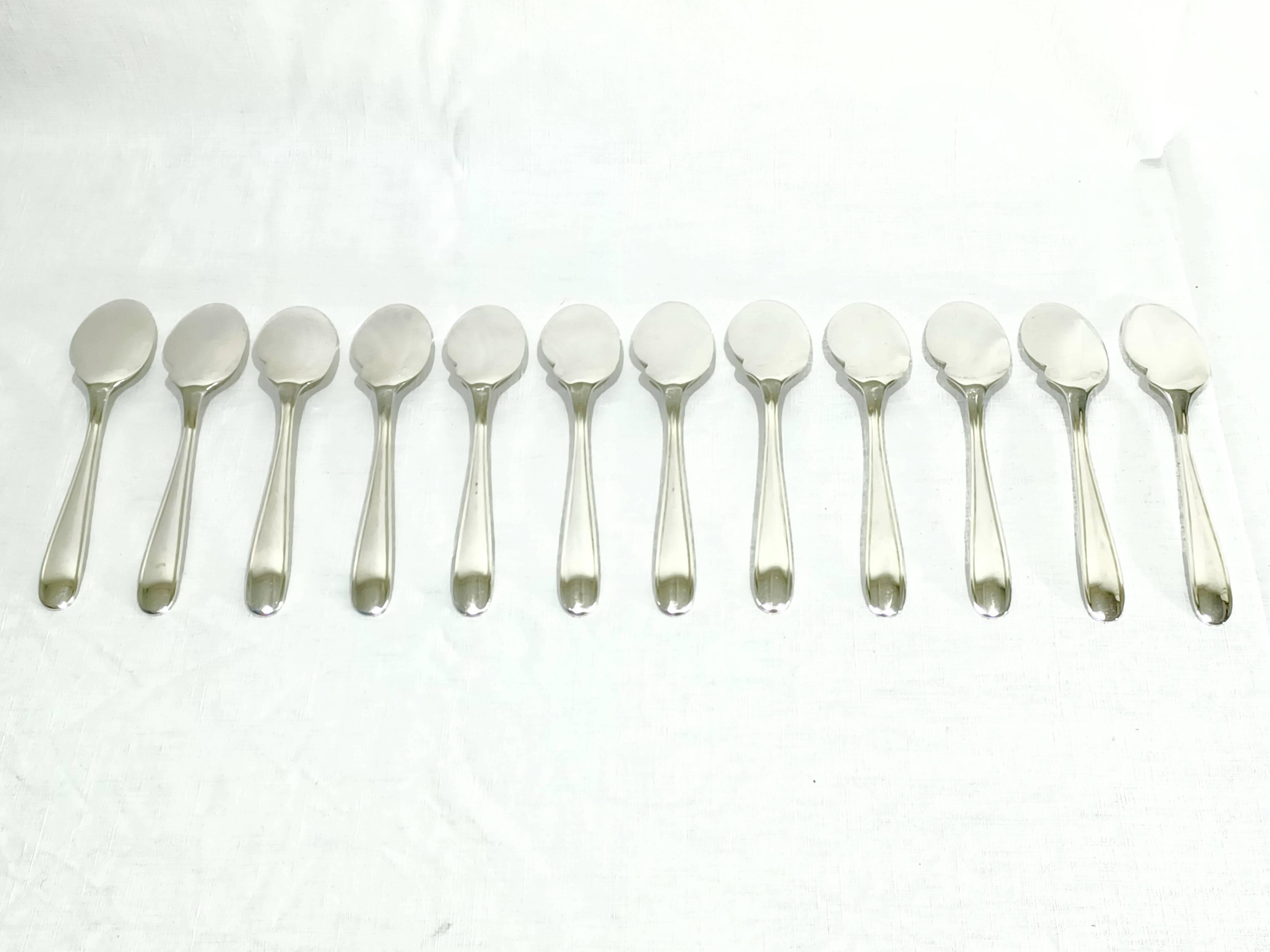 Christofle – 12 Silver-Plated Metal Sauce Spoons Dax Model