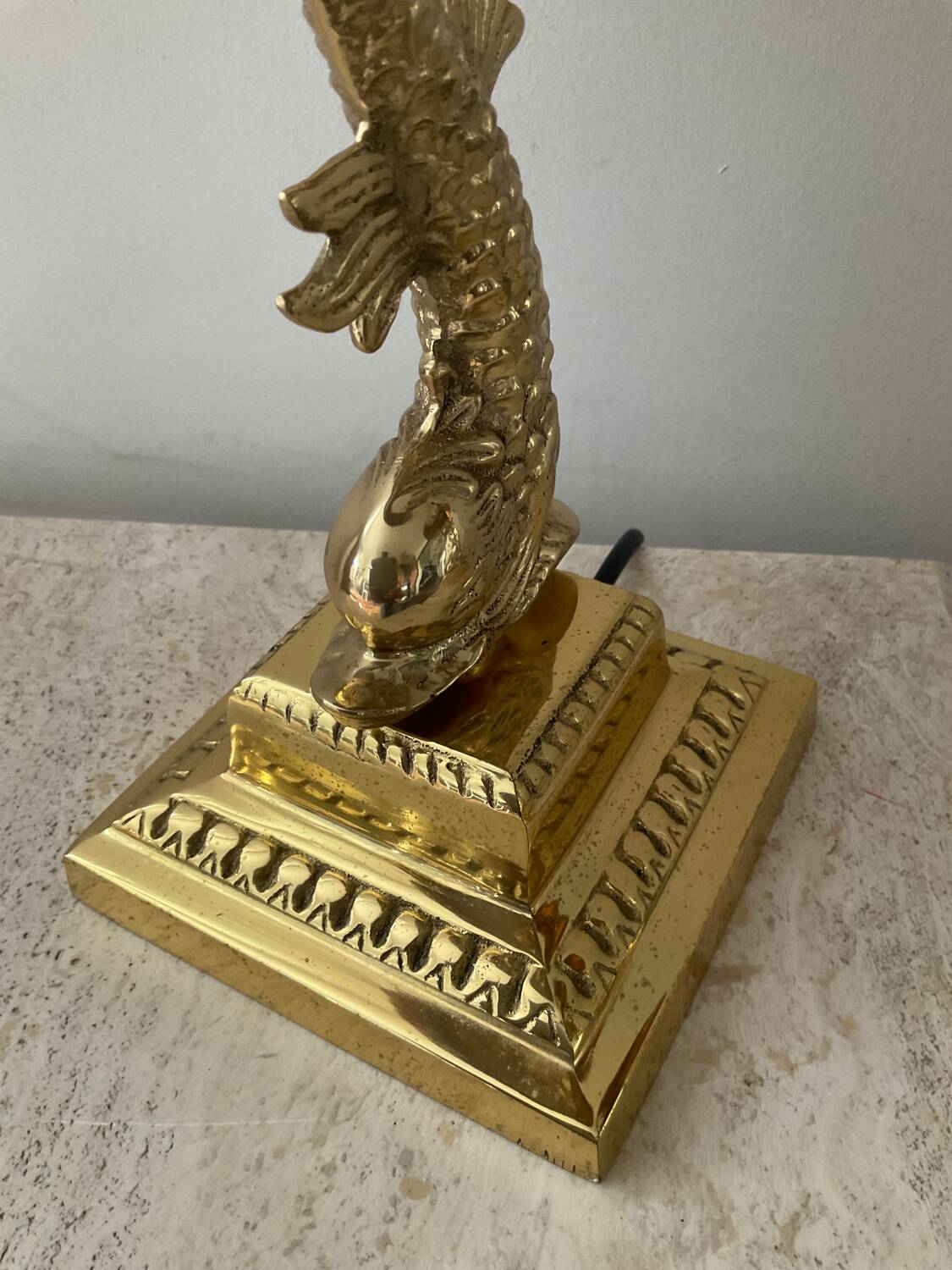 Pair of Empire lamps in bronze and sheet metal