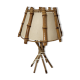 Rattan bedside lamp