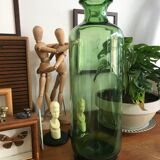 Green glass vase