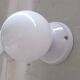 Opaline glass and ceramic wall light
