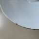 Industrial pendant light, old enameled bowl