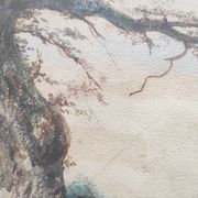 View of a Lake, 19th Century Framed Watercolor