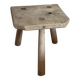 Antique Brutalist Farm Stool