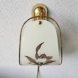 Vintage applique with 1980 glass lampshade