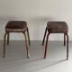 Paire de tabourets en simili-cuir, 1970, Allemagne