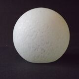 French vintage white Clichy glass ball-shaped replacement shade for lamps.