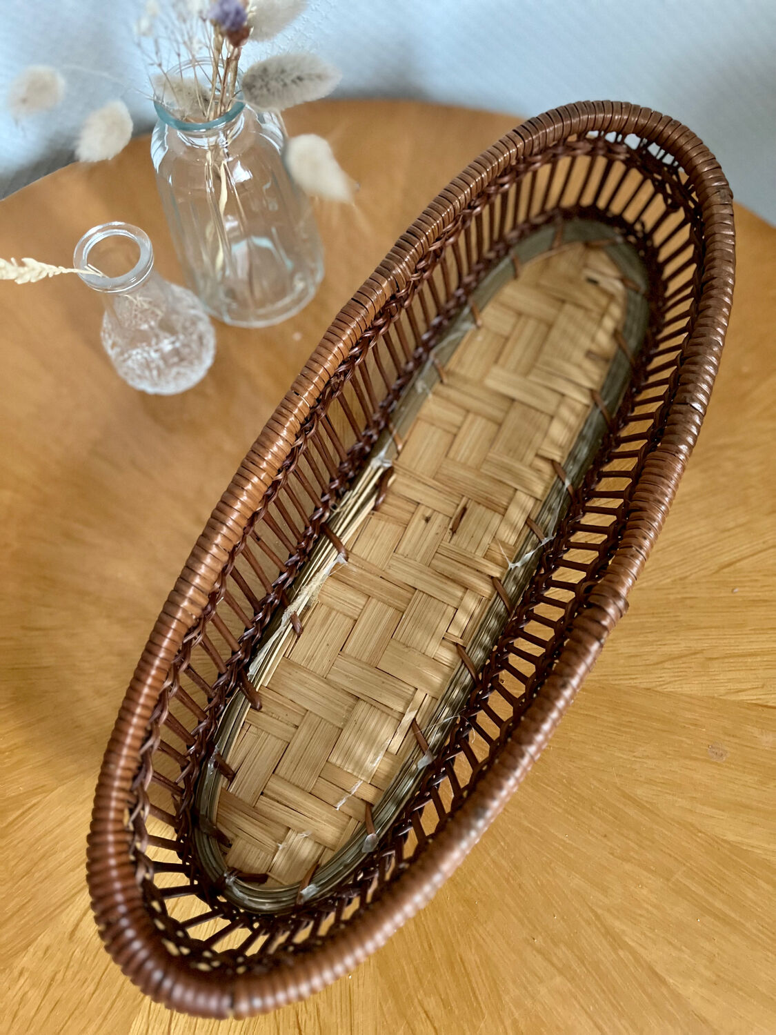 Vintage wicker basket