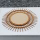Sun mirror of the 50s in rattan