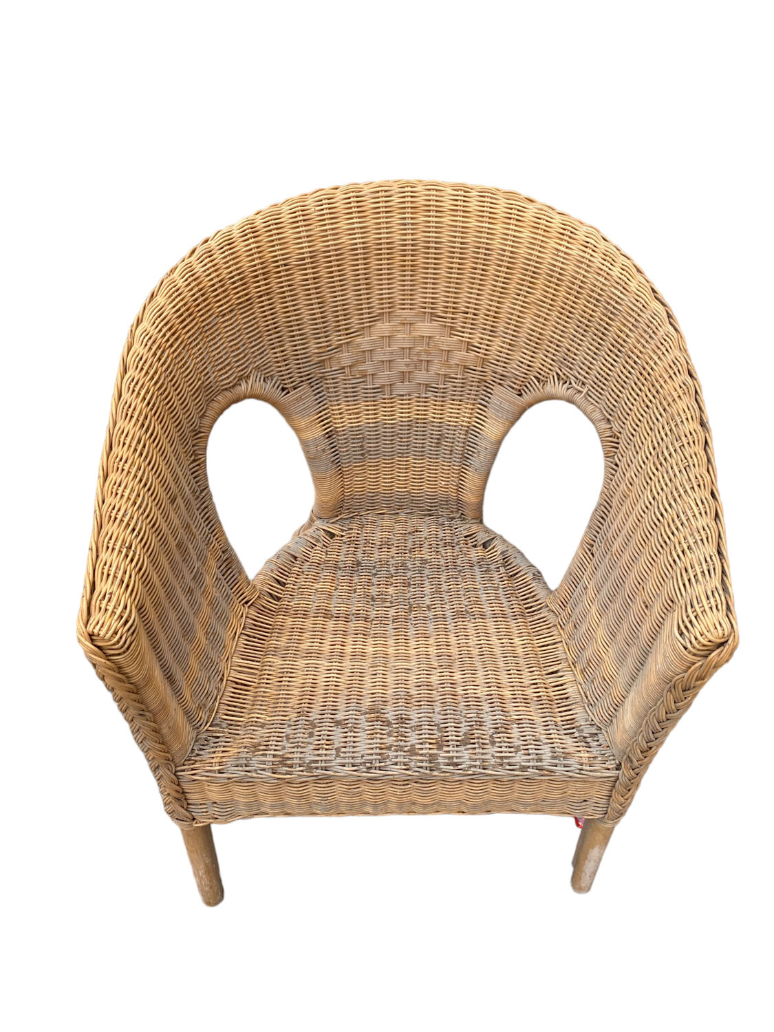 Pair of rattan chairs for outdoor indoor garden living room