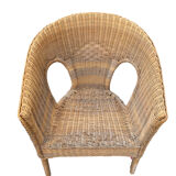 Pair of rattan chairs for outdoor indoor garden living room