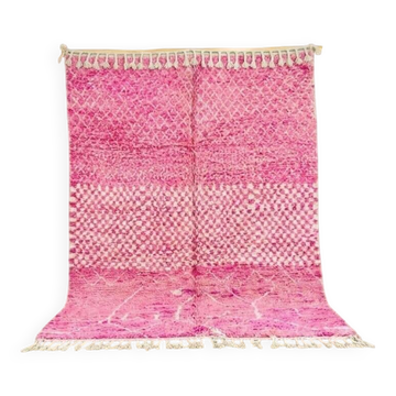Magnifique tapis berbère rose pour votre espace traditionnelle 2/3 m