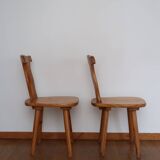Pair of Scandinavian pine chairs