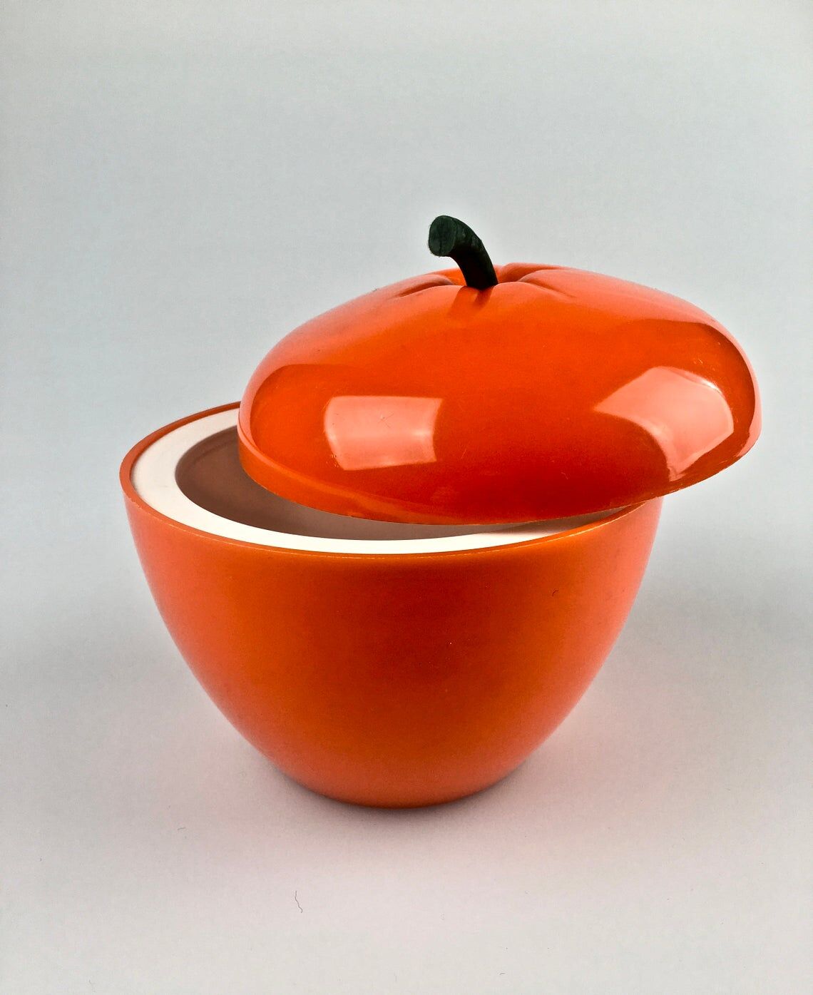 1970s orange plastic ice bucket