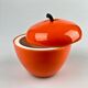 Seau à glace orange en plastique des années 1970