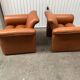 Paire fauteuils cuir design italien