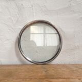 Glass and silver metal tray