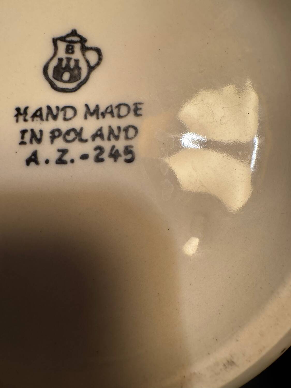 Large handcrafted jug with hand-drawn design