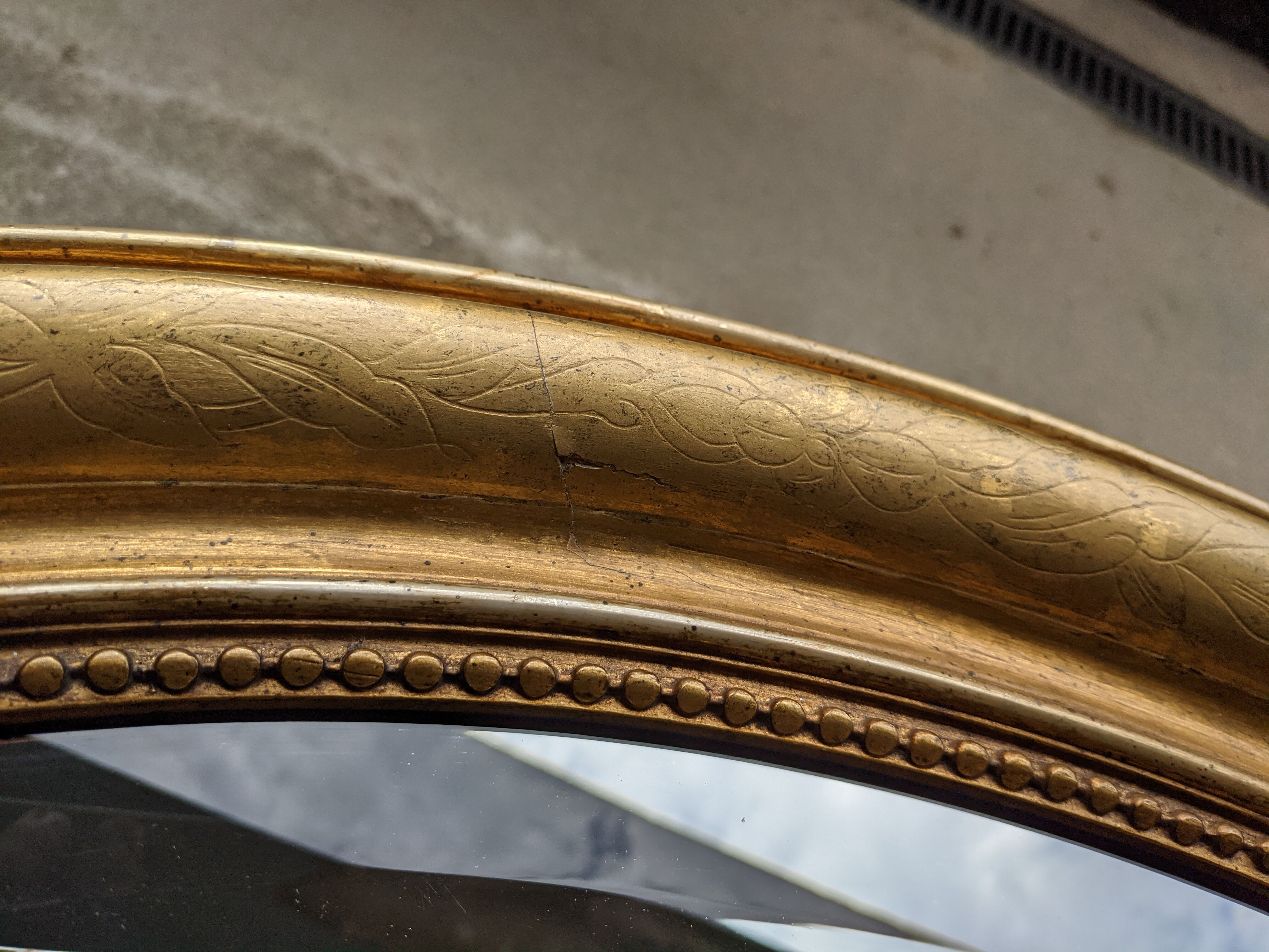Old beveled mirror