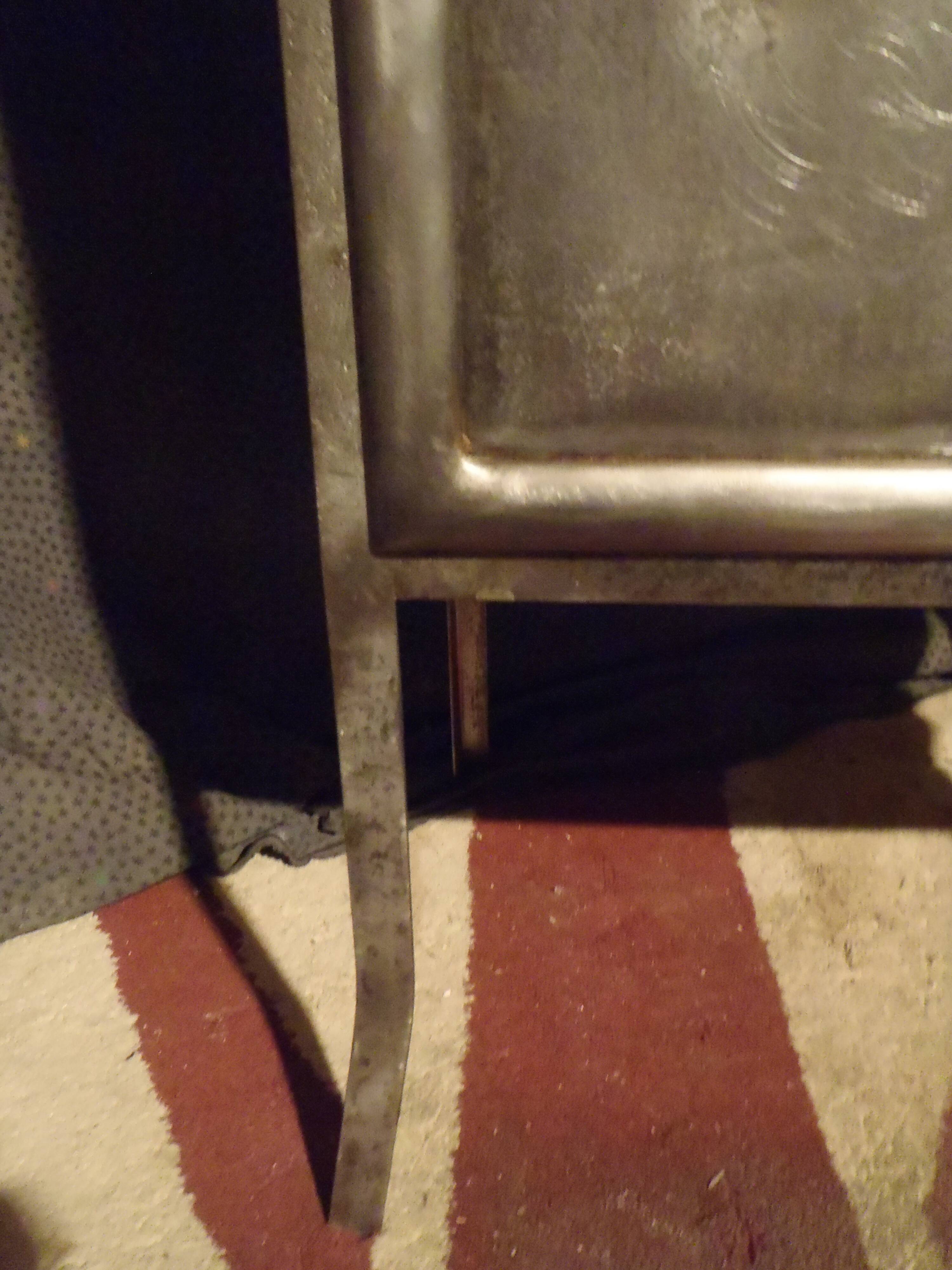 Industrial metal column cabinet.