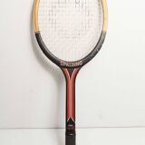1970 Spalding black and red wooden tennis racket