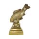 Vintage Heavy Solid Bronze Koi Carp Statue