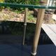 Glass and brass coffee table