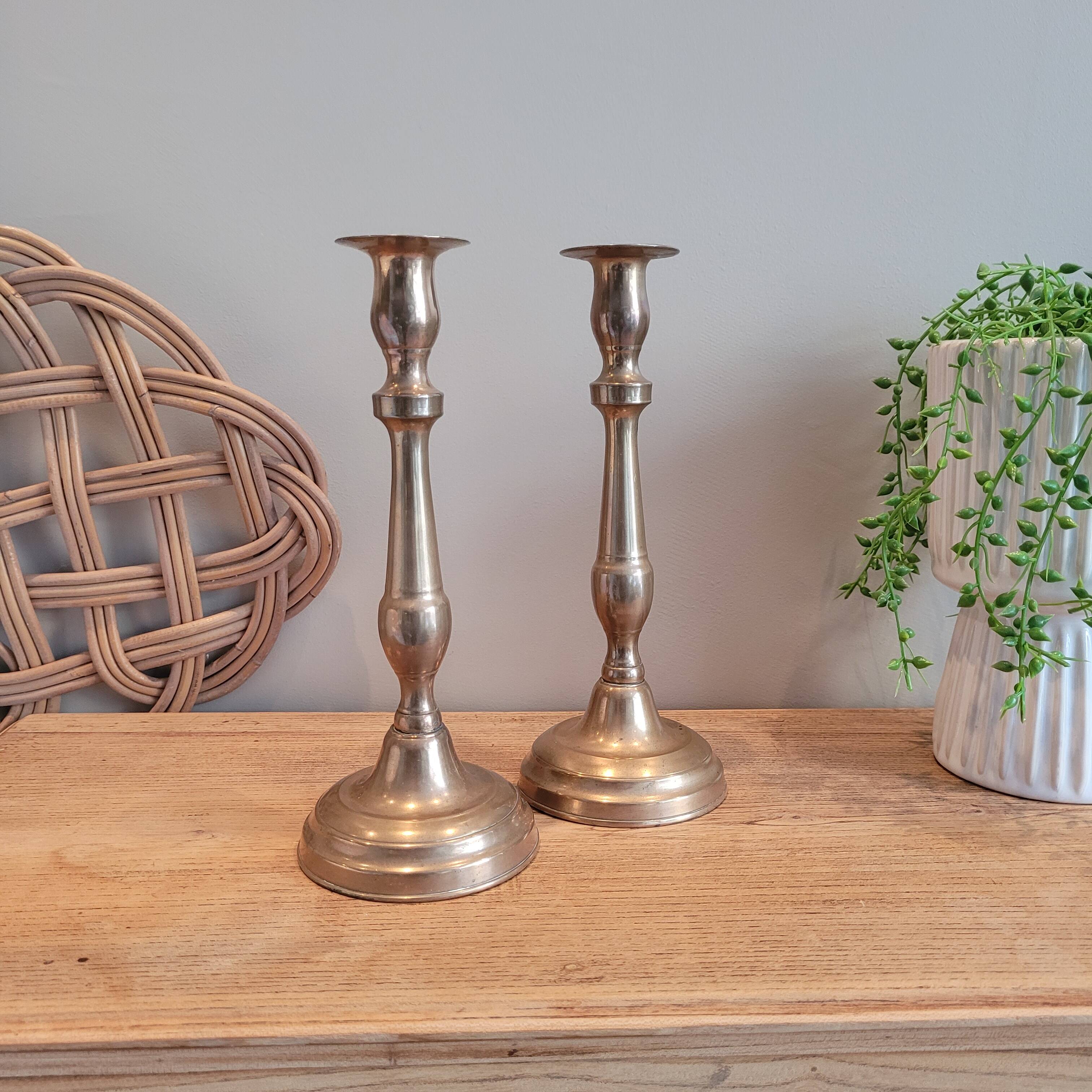 La Redoute x Selency pair of brass candle holders 04