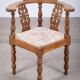 Vintage Danish Oak Corner Chair, 1940s