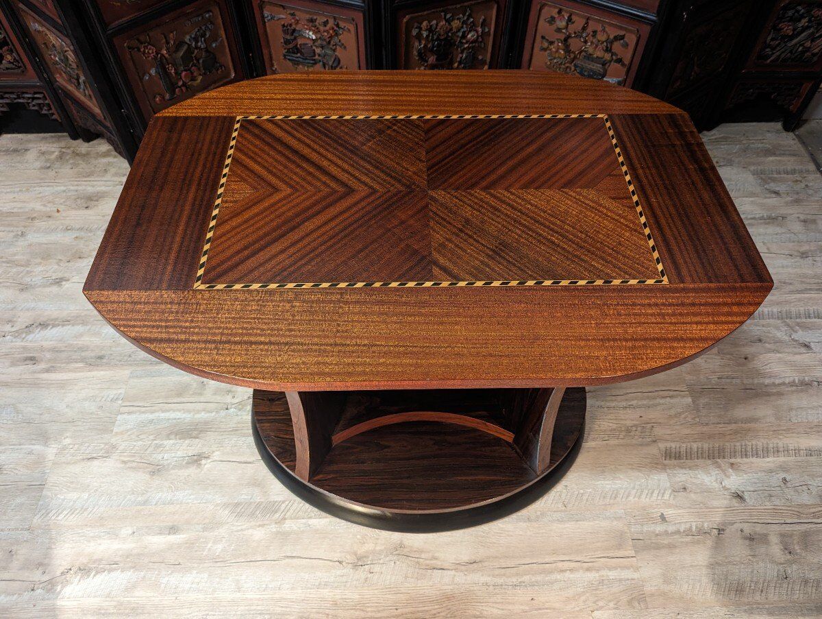 Art Deco mahogany side table