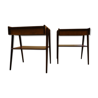 Teak bedside pair AB Carlstrom - Co Màbelfabrik 1960